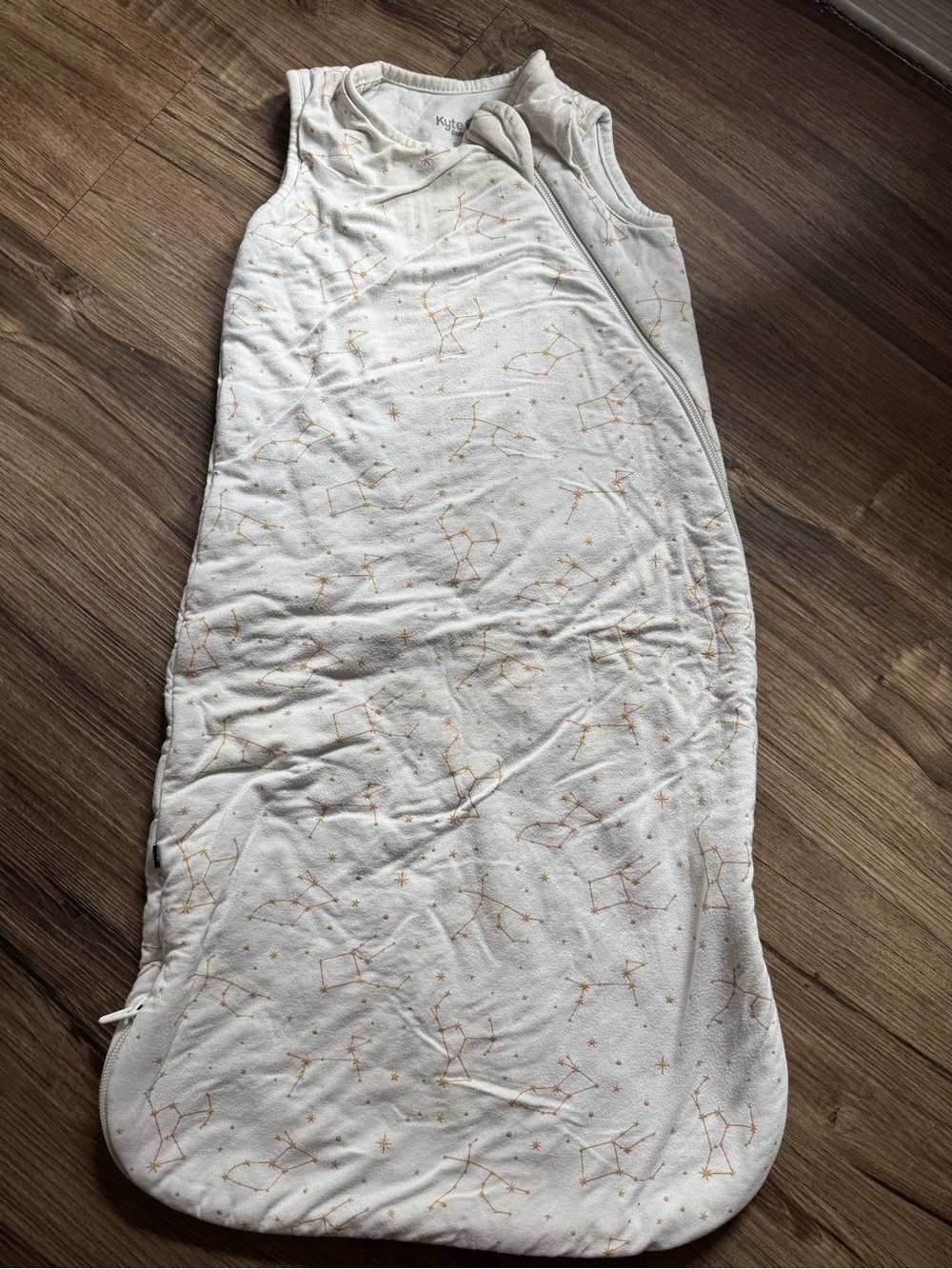 Kyte BABY Cream Sleep Sack with Gold Constellation Print